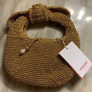 The Josie Knot Bag in Metallic Gold by Poolside NWT
